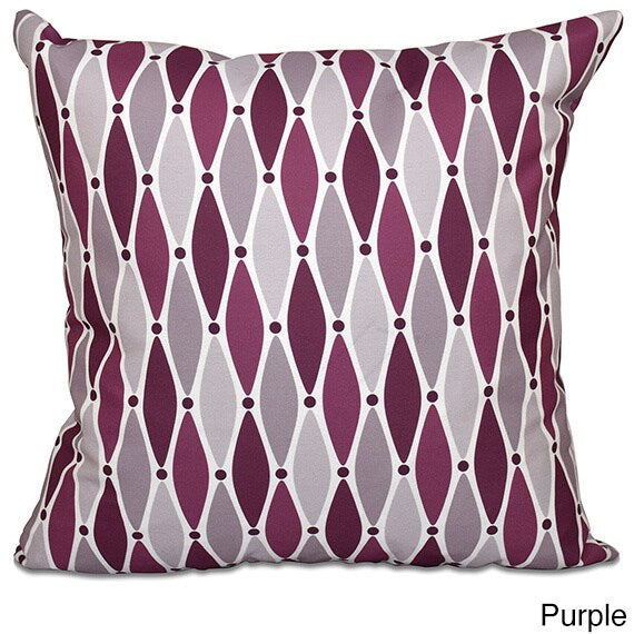 Wavy Geometric Print 18 Inch Throw Pillow