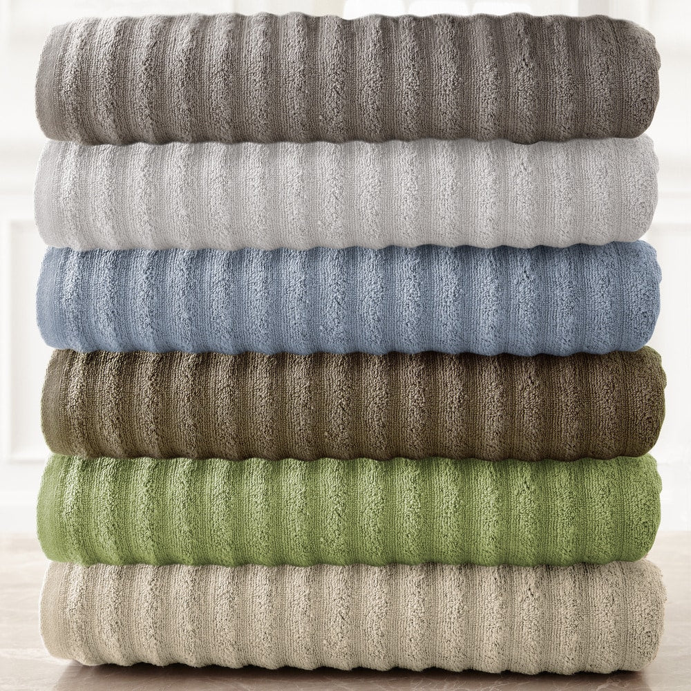 Amrapur Overseas Wavy Luxury Spa Collection 6 Piece Quick Dry Towel Set