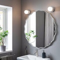 Wavy Round Aluminum Alloy Framed Wall Mirror Bathroom Vanity Mirror