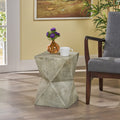 Waylon Outdoor Light Weight Concrete Side Table By Christopher Knight Home