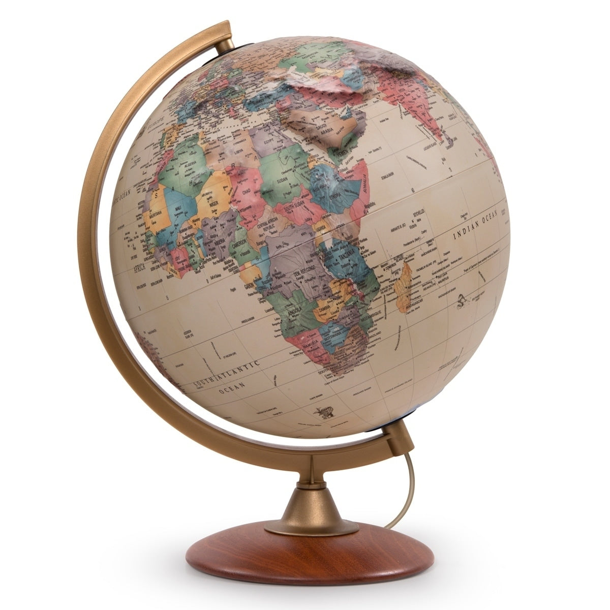 Waypoint Geographic Colombo Raised Relief 12 Inch Illuminated Desktop Globe 13 X12 X15.70