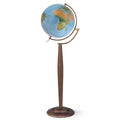 Waypoint Geographic Lyon Blue 15 Inch Illuminated Floor Standing Globe 16.5 X15 X43.7