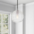 Wayve Glass Metal Spherical Pendant Optional Finishes
