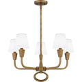 Weathered Brass Five Light Chandelier From The Mallory Collection