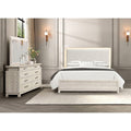 Weathered Gray Finish Bed Dresser Mirror 3Pc Bedroom Furniture Set