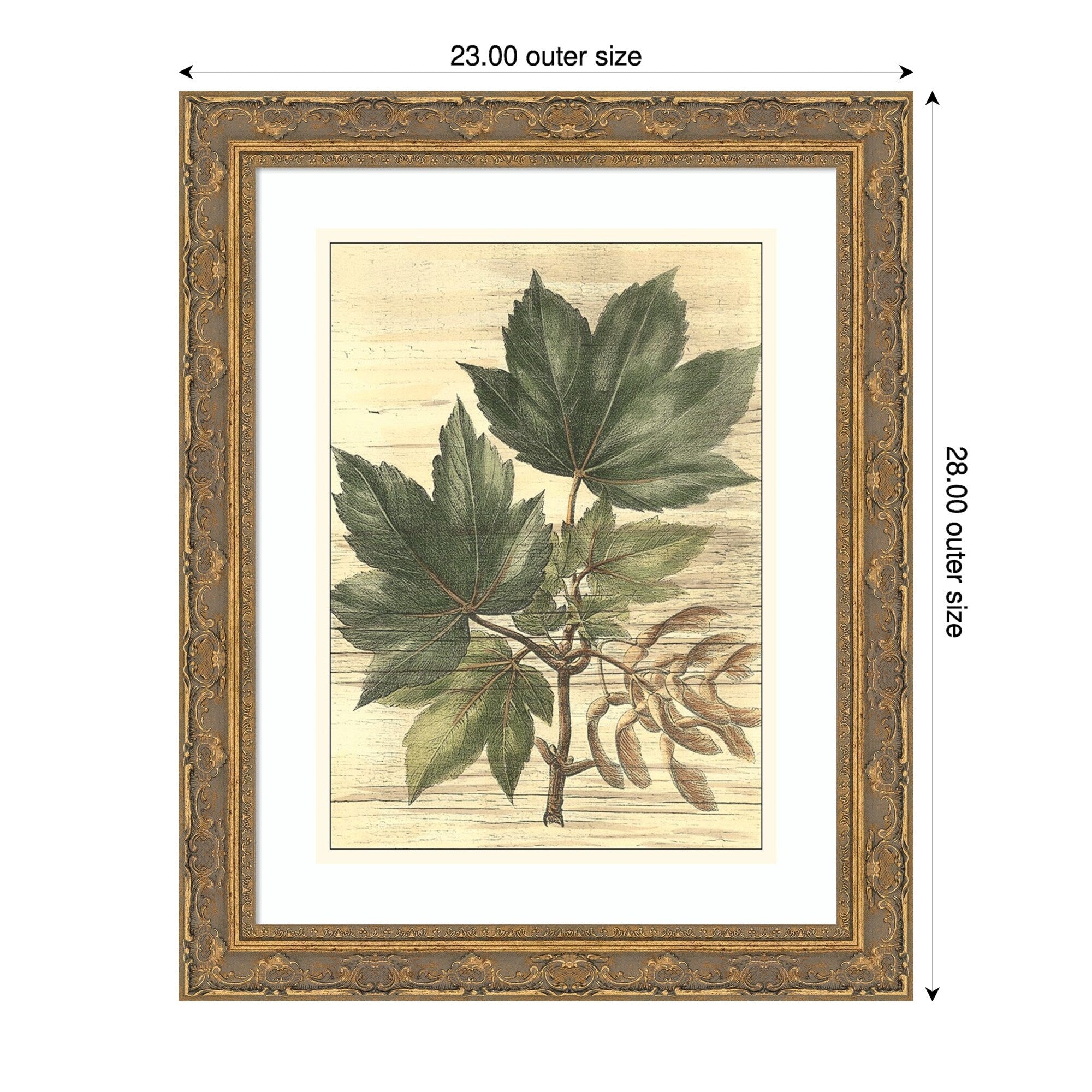 Weathered Maple Leaves No. 2 By Gerard Paul Deshayes Wood Framed Wall Art Print