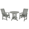 Highwood Eco Friendly Weatherly 3Pc Round Outdoor Dining Set