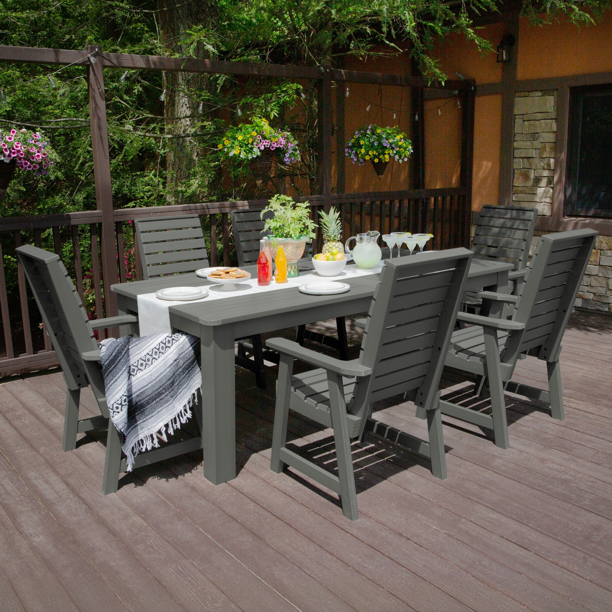 Havenside Home Mandalay 7 Piece Rectangular Outdoor Dining Set