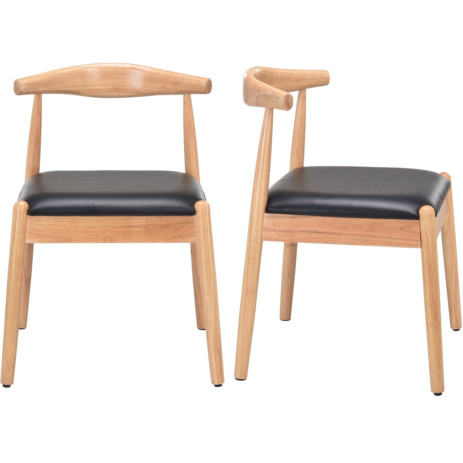 Weave Dining Chairs Set Of 2 Mid Century Modern Kitchen Chair With Solid Oak Frame Handwoven Seat For Living Dining Room