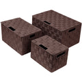 Weave Stackable Basket Set 3 Pieces
