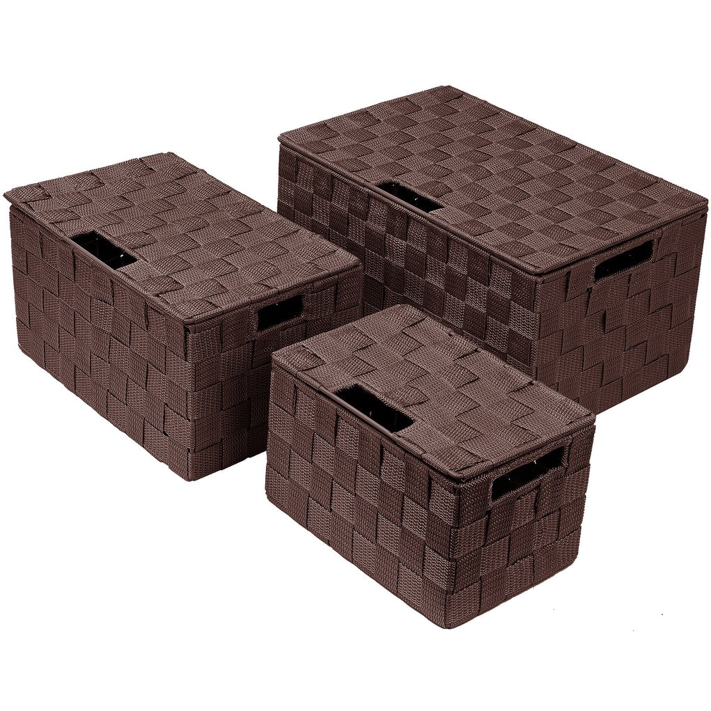 Weave Stackable Basket Set 3 Pieces