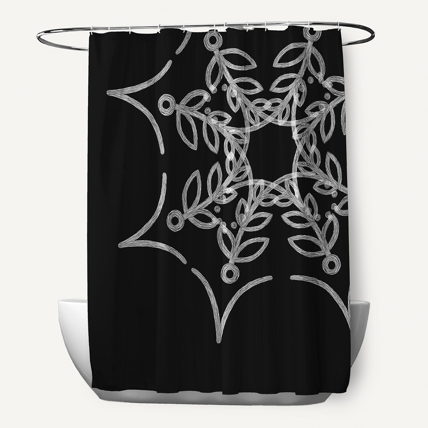 Web Art Holiday Print Shower Curtain 71 X 74