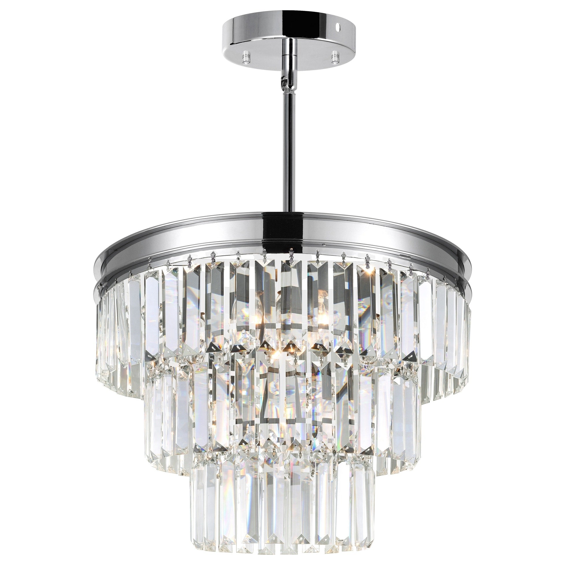 Silver Orchid Fields 5 Light Chandelier With Chrome Finish