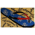 Welcome Goodbye Flip Flop Coir Doormat
