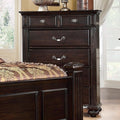 Well Designed Transitional Style Chest Dark Walnut Brown
