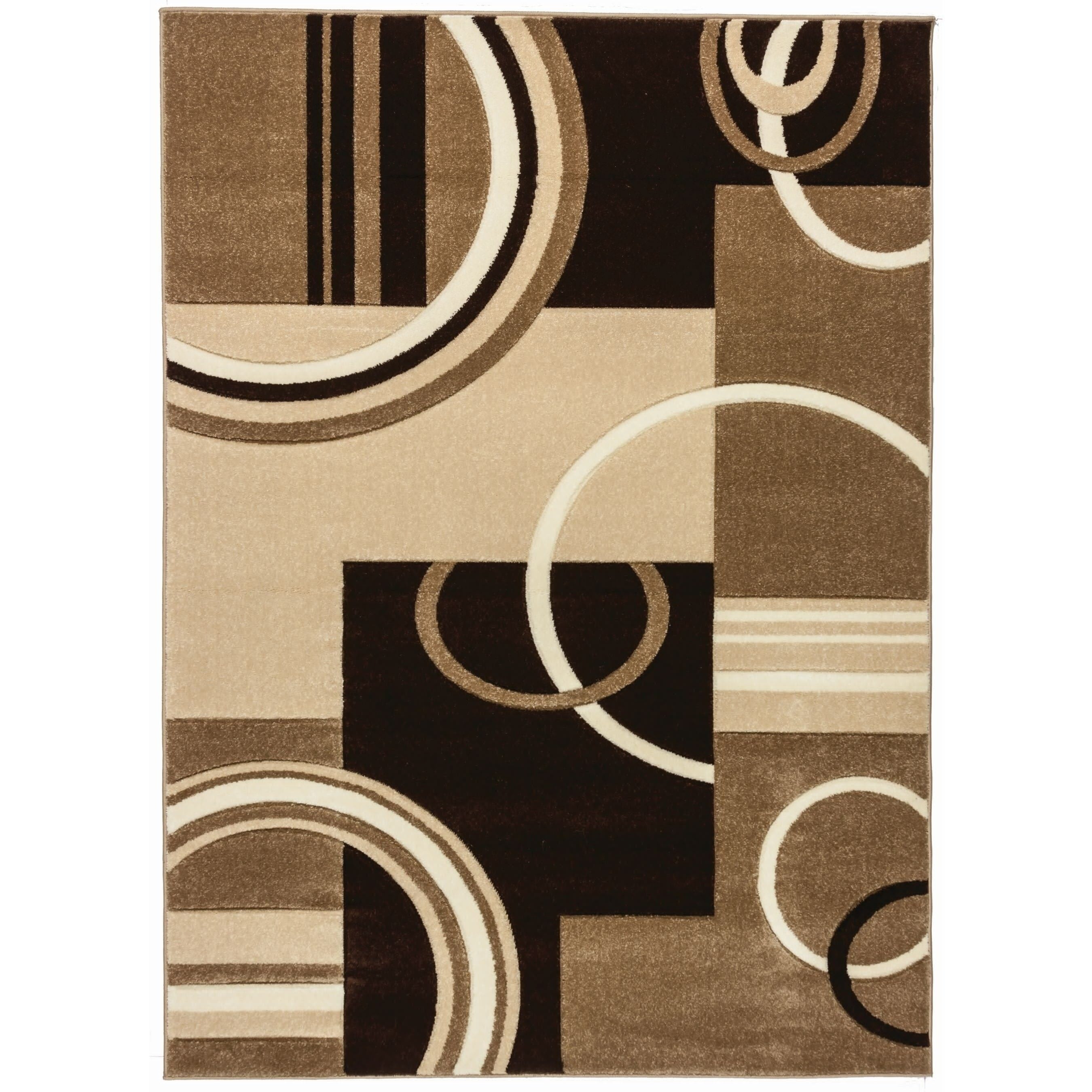 Well Woven Modern Geometric Arcs And Shapes Area Rug 93 X 126
