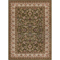Well Woven Oriental Detailed Palace Green Area Rug 53 X 73