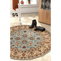 Well Woven Oriental Traditional Round Area Rug 53