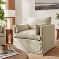 Wellfleet Slipcovered Linen Blend Armchair