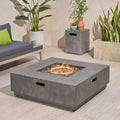 Wellington Outdoor 40 Inch Square Fire Pit With Tank Holder By Christopher Knight Home