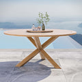 Wellspring 63 Outdoor Patio Teak Wood Dining Table