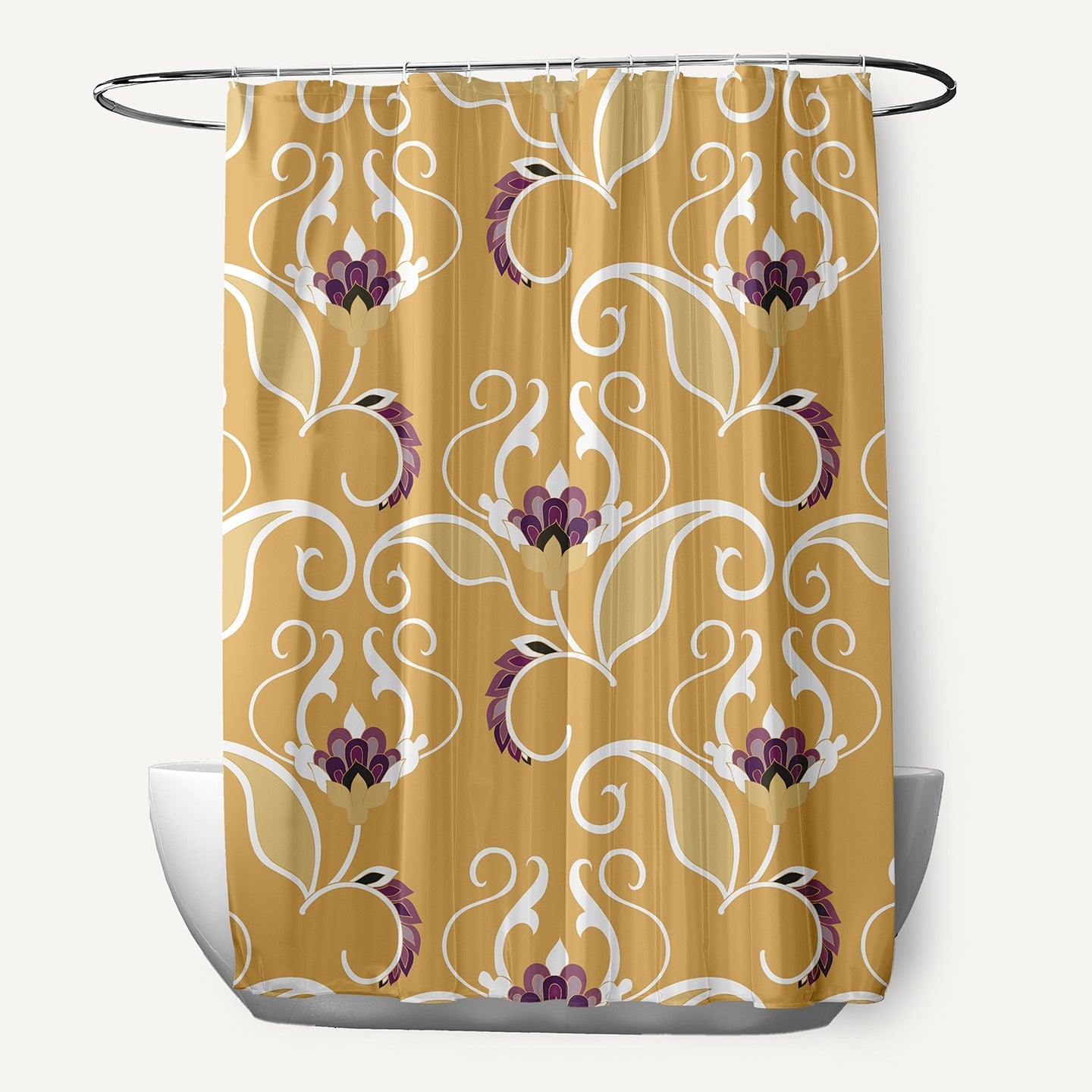 West Indies Floral Print Shower Curtain