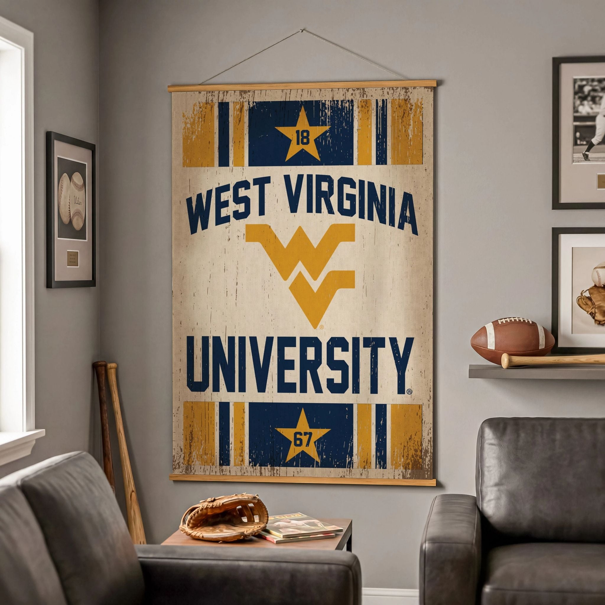 West Virginia University Canvas Wall Tapestry