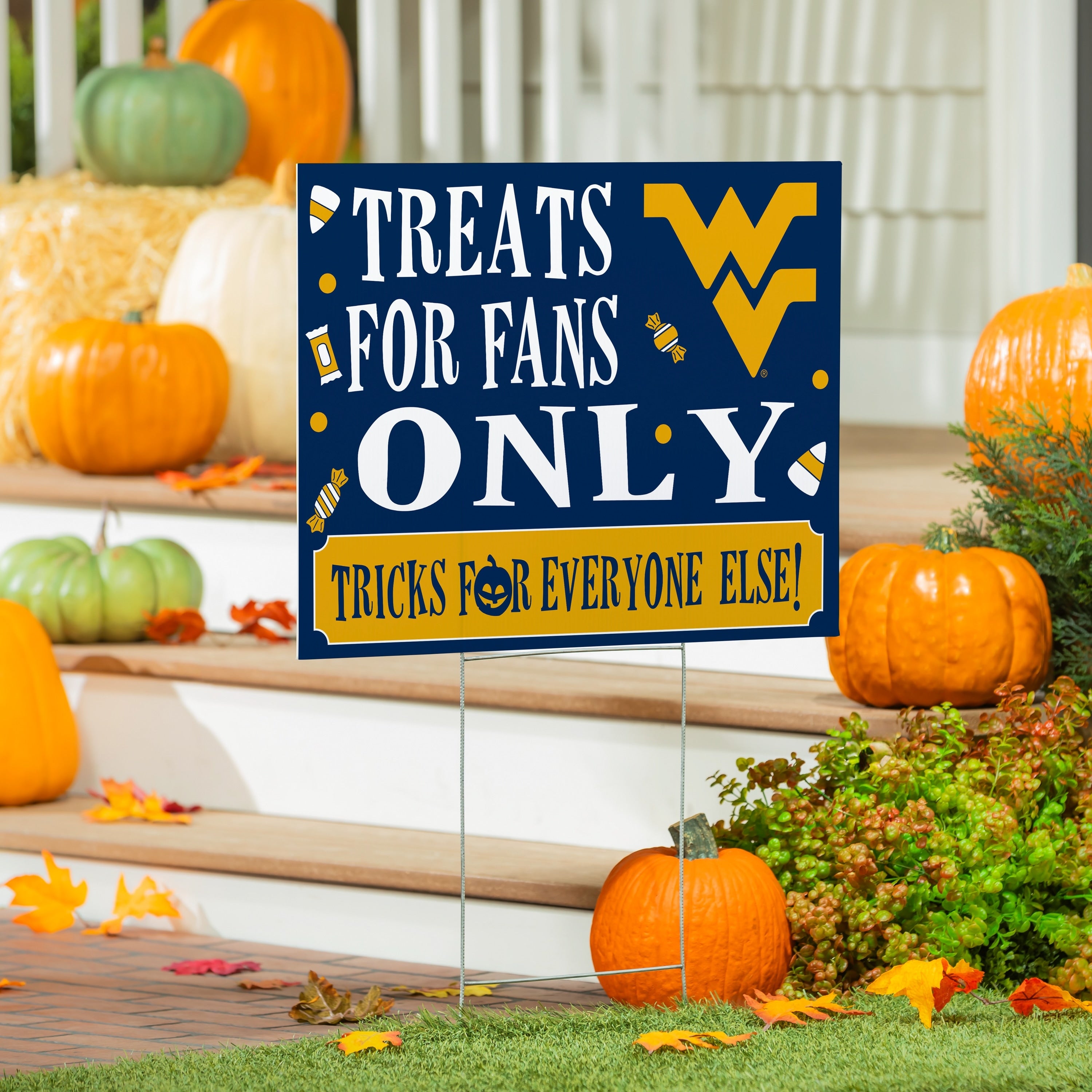 West Virginia University Yard Sign Halloween Treats For Fans