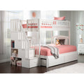 Westbrook Staircase Bunk Twin Full With 2 Bed Drawers White