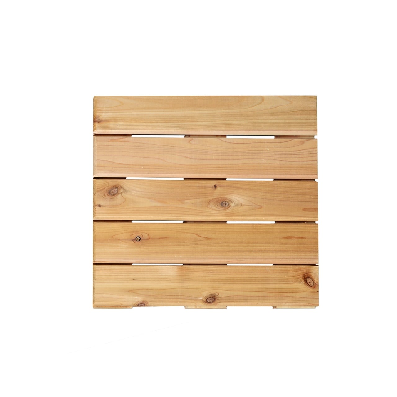 Western Red Cedar Floor Interlocking Tiles For Shower Spa Sauna Flooring Non Slip Drainage Design 4 Pack 17X17
