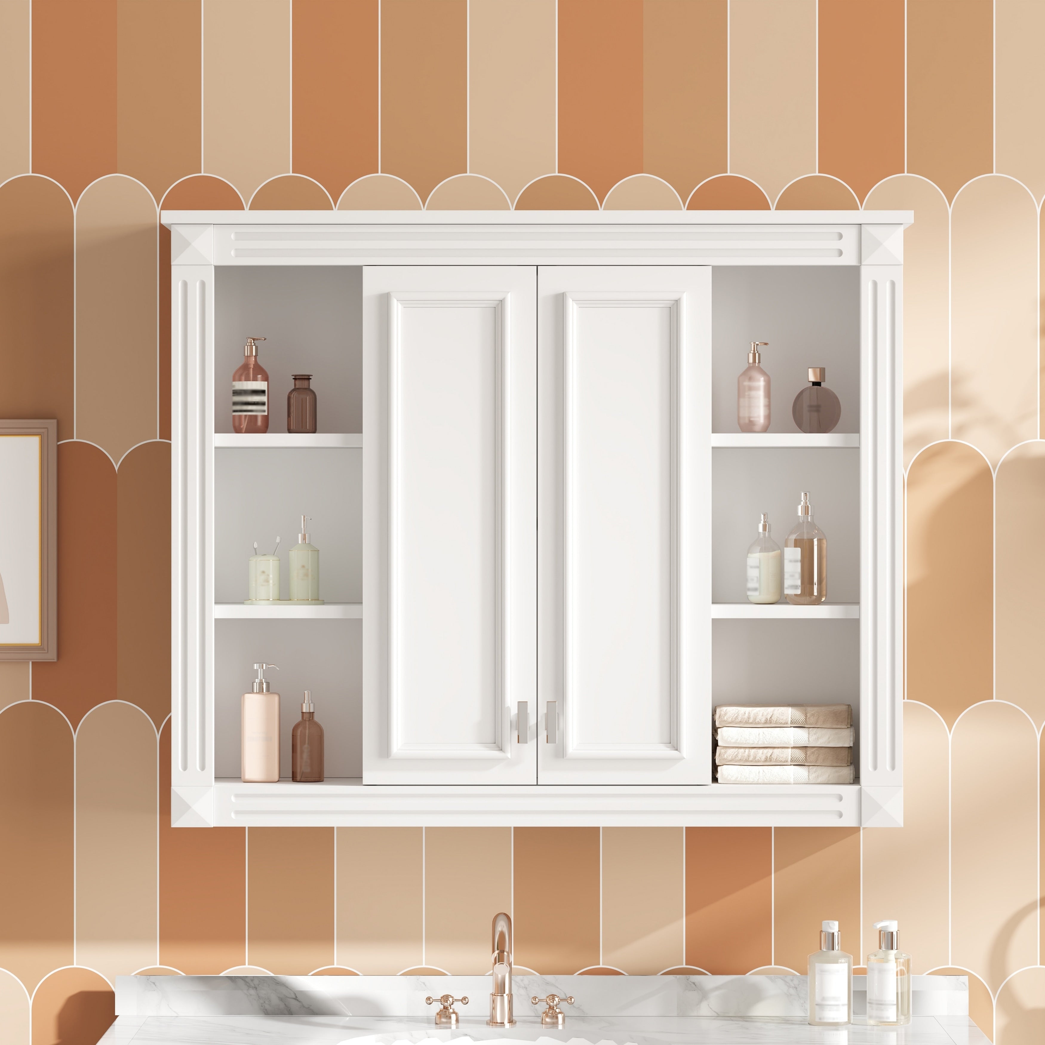 Westford Modern Wall Mounted Medicine Cabinet With Adjustable Shelves Soft Close Hinges And Concealed Storage By Gdfstudio
