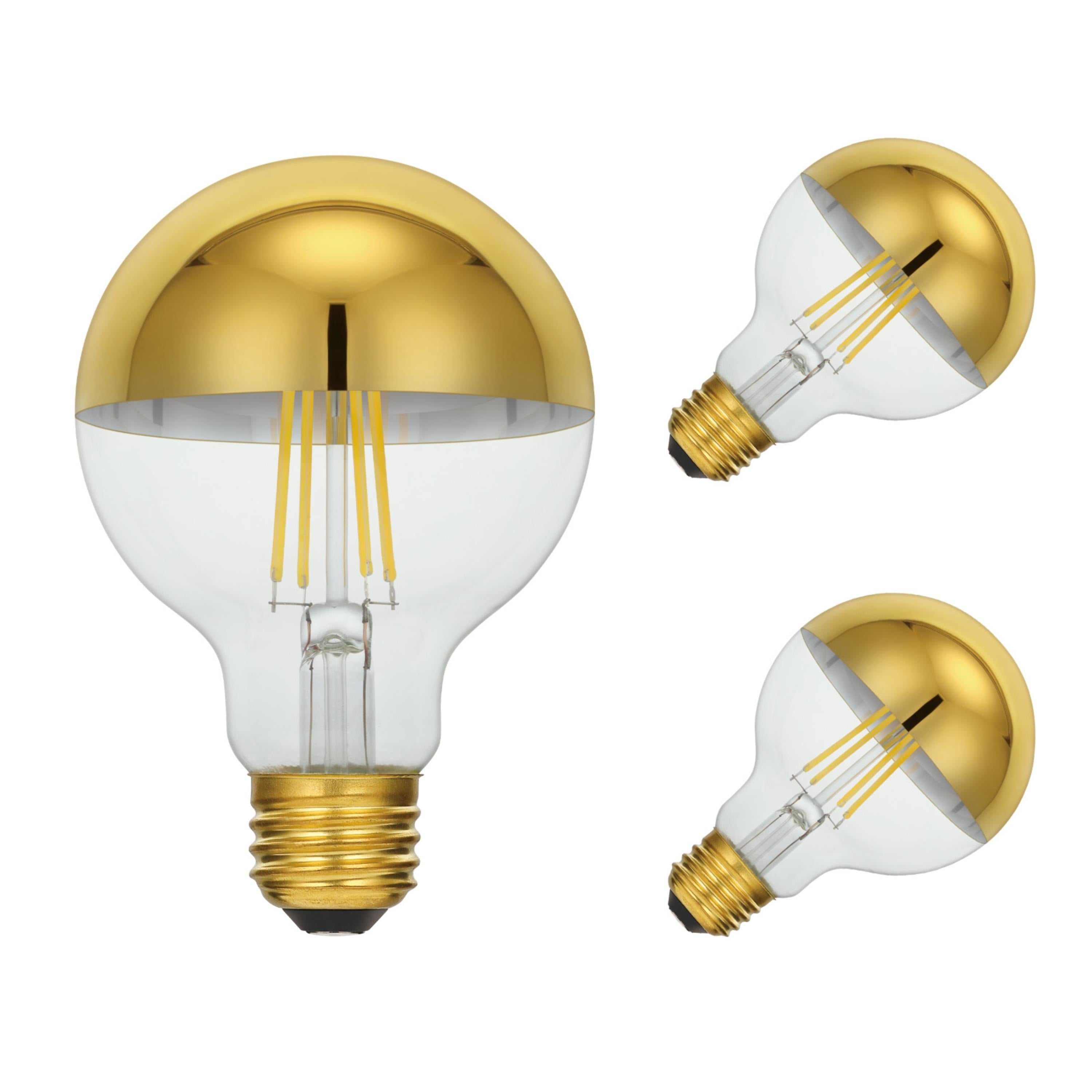 Westinghouse 5.5 Watt 40 Watt Equivalent 1 2 Gold G25 Dimmable Filament Led Light Bulb Medium E26 Base 3 Pack