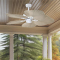 Westinghouse Lighting Oasis 44 Inch 5 Blade Matte White Indoor Outdoor Ceiling Fan With Remote Included Dc Motor Matte White