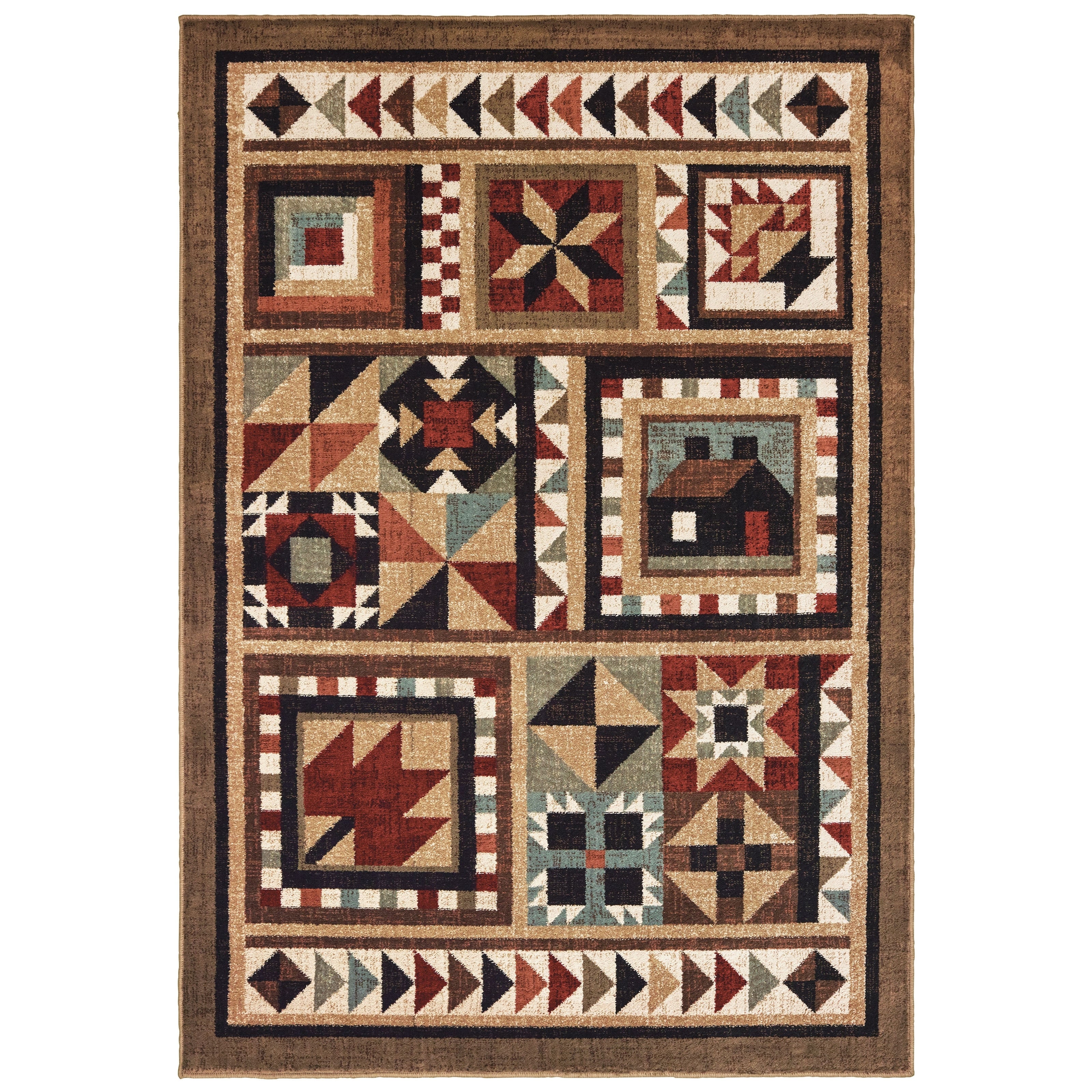 Westley Homestead Brown Multi Area Rug
