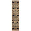 Westley Tribal Stripe Ivory Black Area Rug
