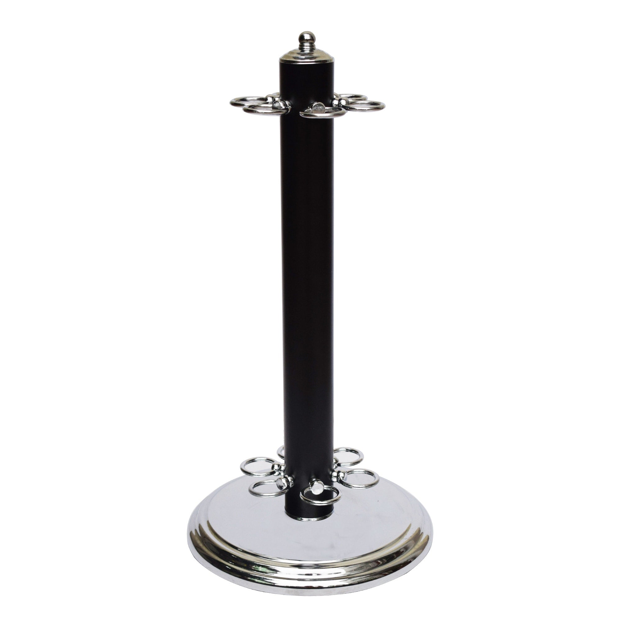 Westmont Floor Standing Pool Cue Rack Holds 6 Cues Black Finish Blue