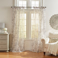 Westport Floral Tie Top Sheer Window Curtain