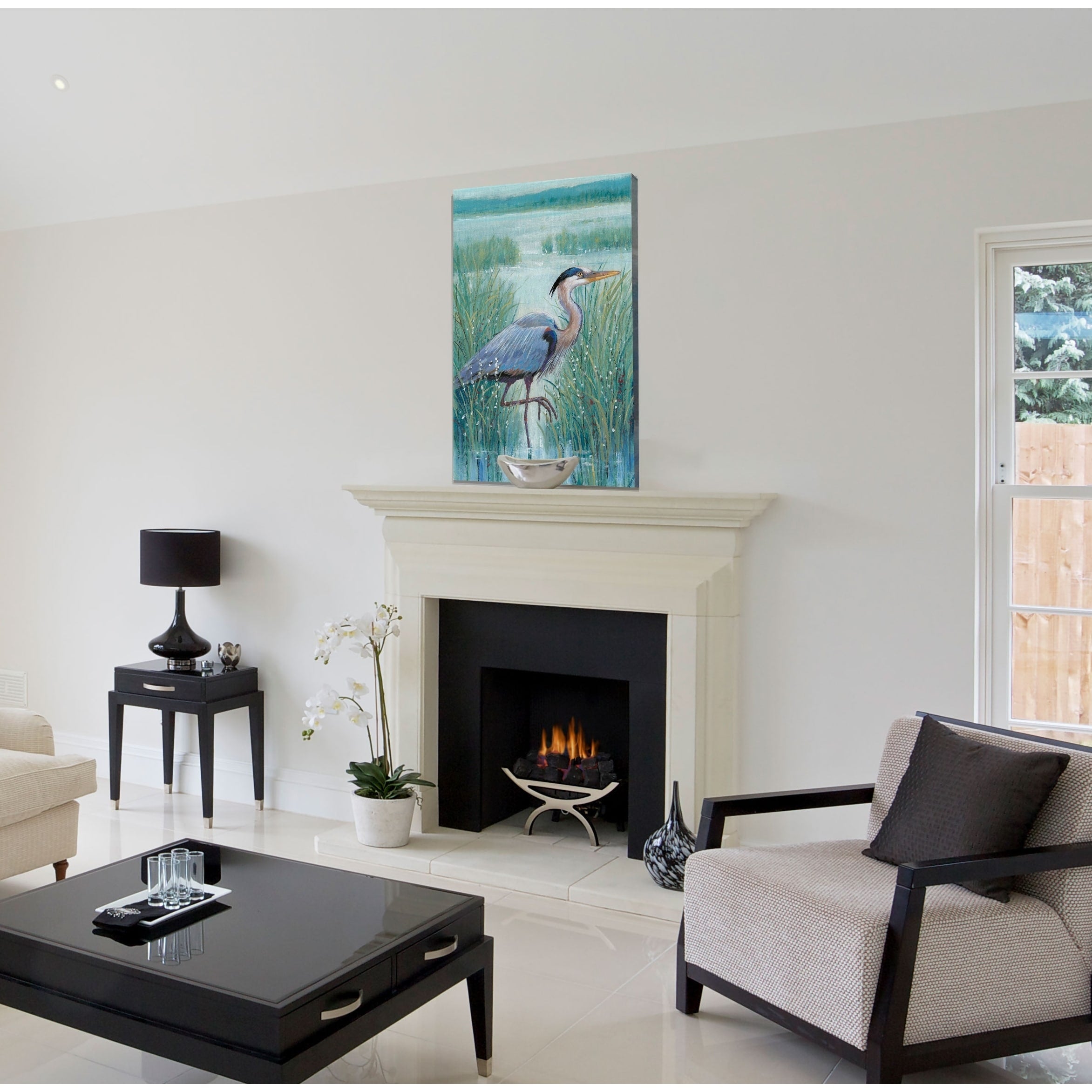 Wetland Heron I Premium Gallery Wrapped Canvas