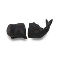 Whale Top And Tail Black Distressed Finish Bookends Set Of 2 4.5 X 10 X 4 Inches