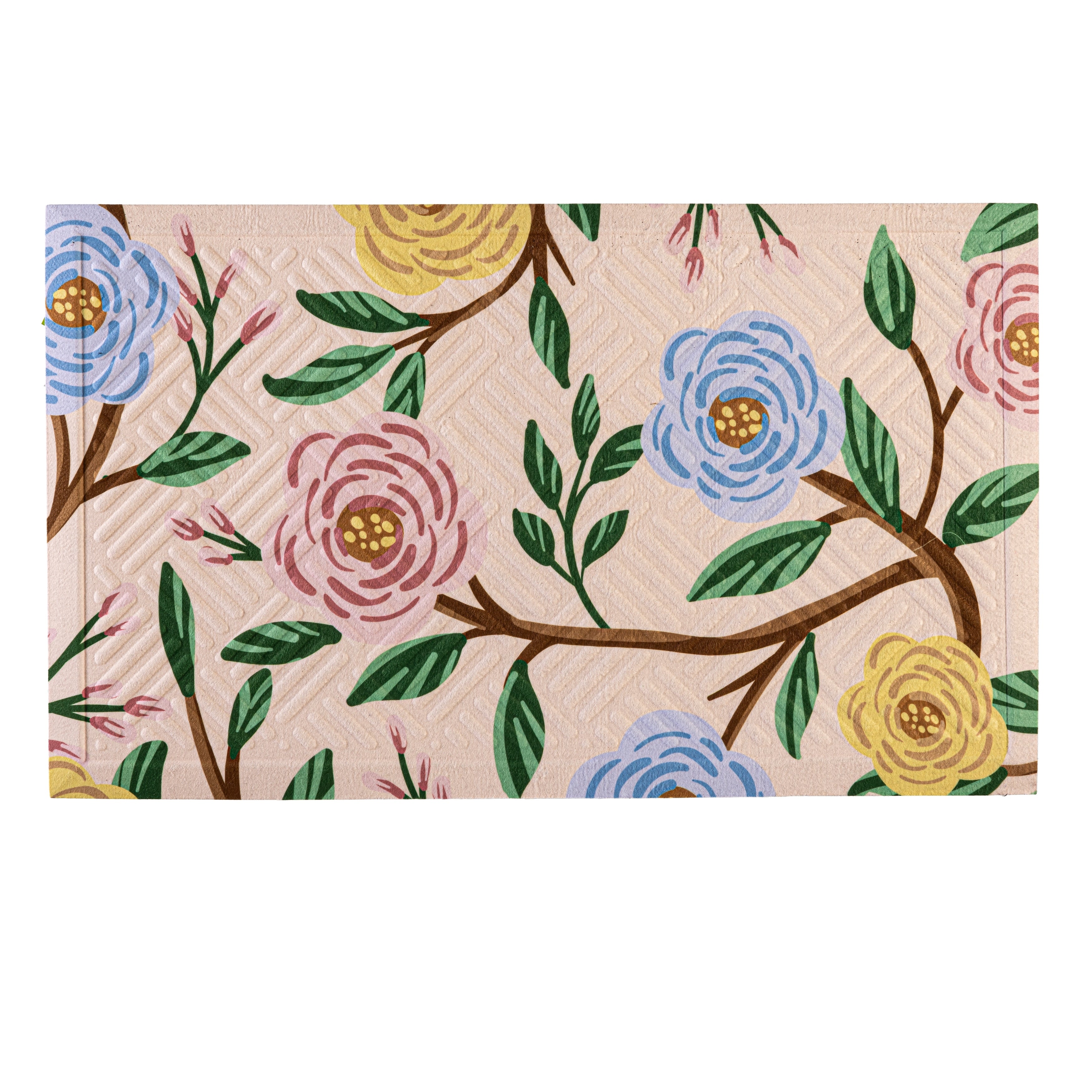 What She Shed Floral Embossed Door Mat 30 X 18