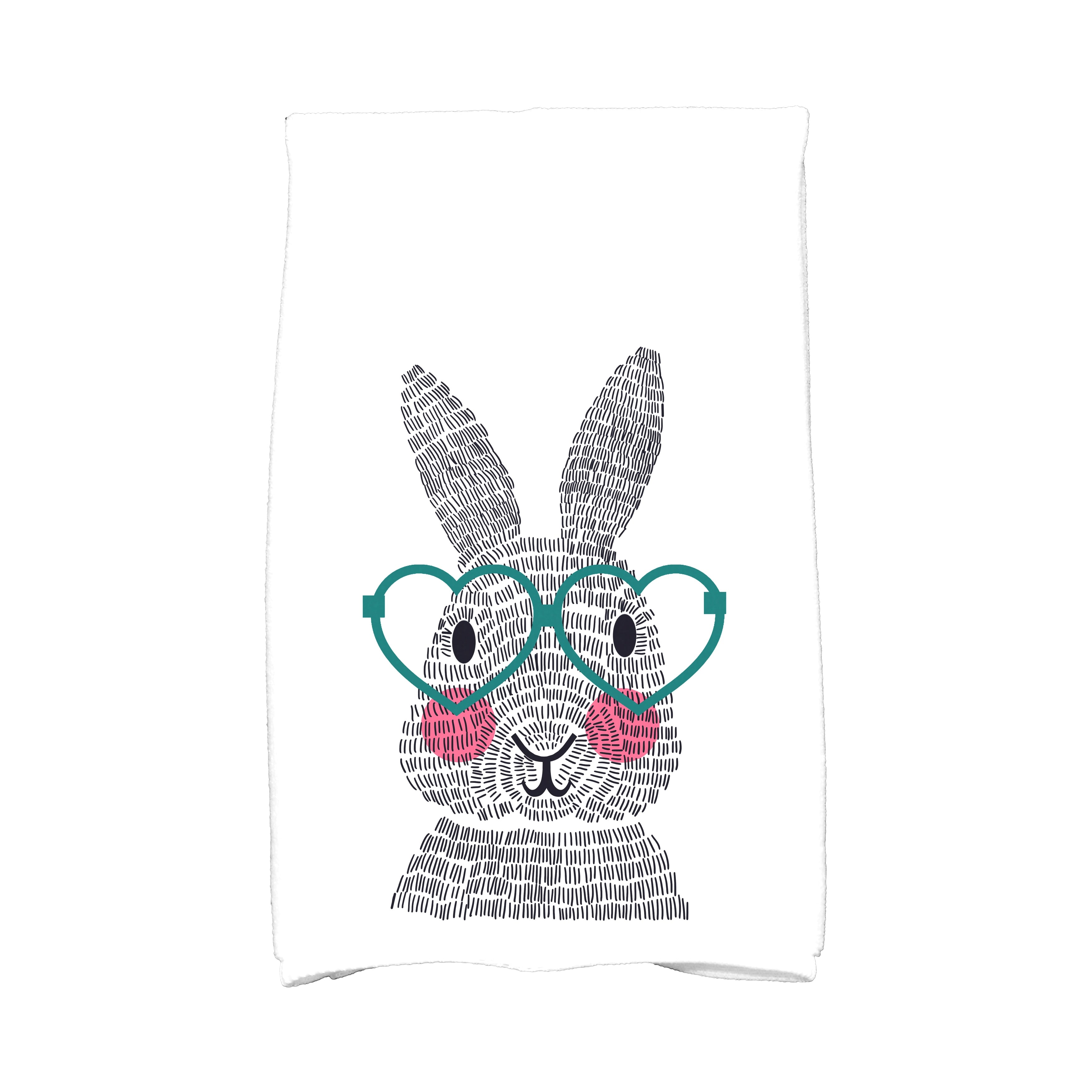 Whats Up Bunny Holiday Animal Print Kitchen Towel