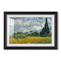 Wheat Field With Cypresses 1889 Vincent Van Gogh Custom Framed Print