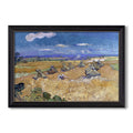 Wheat Field With Reaper Auvers 1888 Vincent Van Gogh Custom Framed Canvas