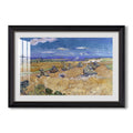 Wheat Field With Reaper Auvers 1888 Vincent Van Gogh Custom Framed Print