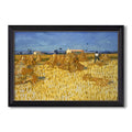 Wheat Field With Sheaves 1888 Vincent Van Gogh Custom Framed Canvas