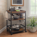 Carbon Loft Wheeler Kitchen Wine Cart