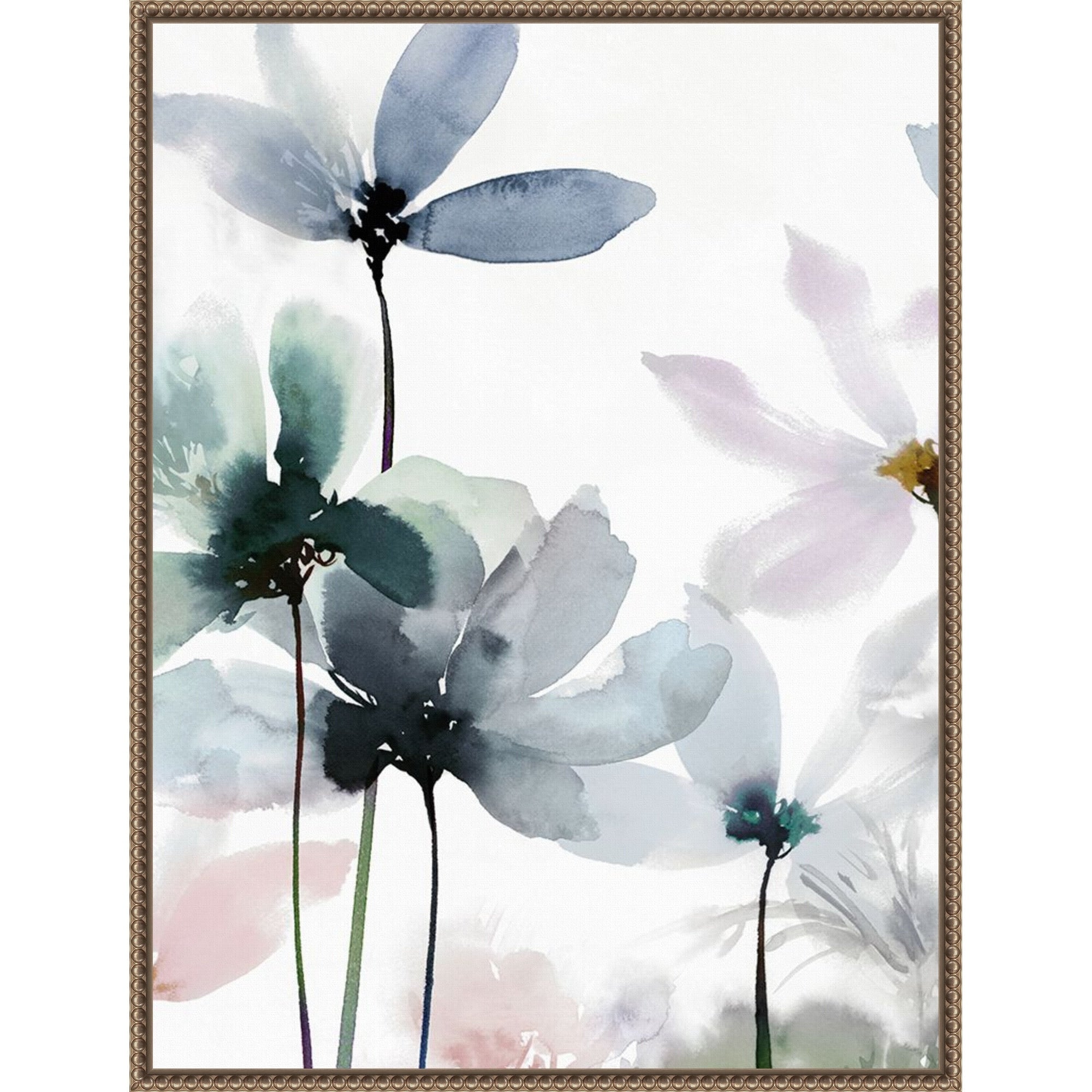 Whimsical Blossoms No. 1 By Aria K 23 X 30 In. Framed Canvas Wall Art Print