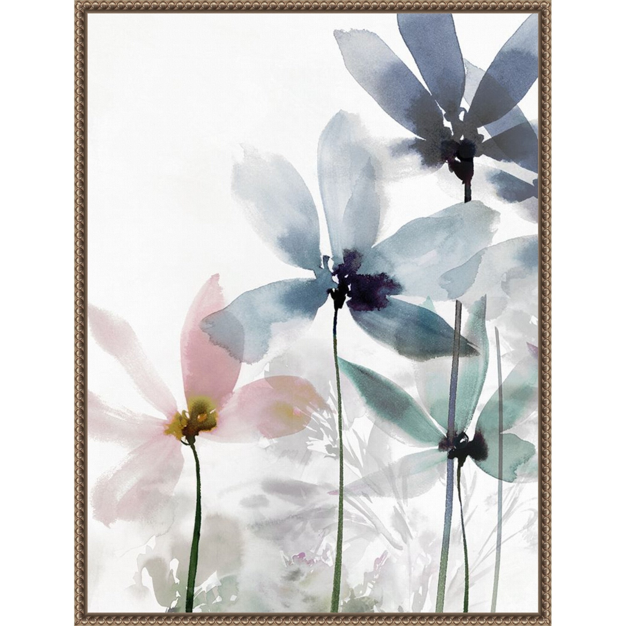 Whimsical Blossoms No. 2 By Aria K 23 X 30 In. Framed Canvas Wall Art Print
