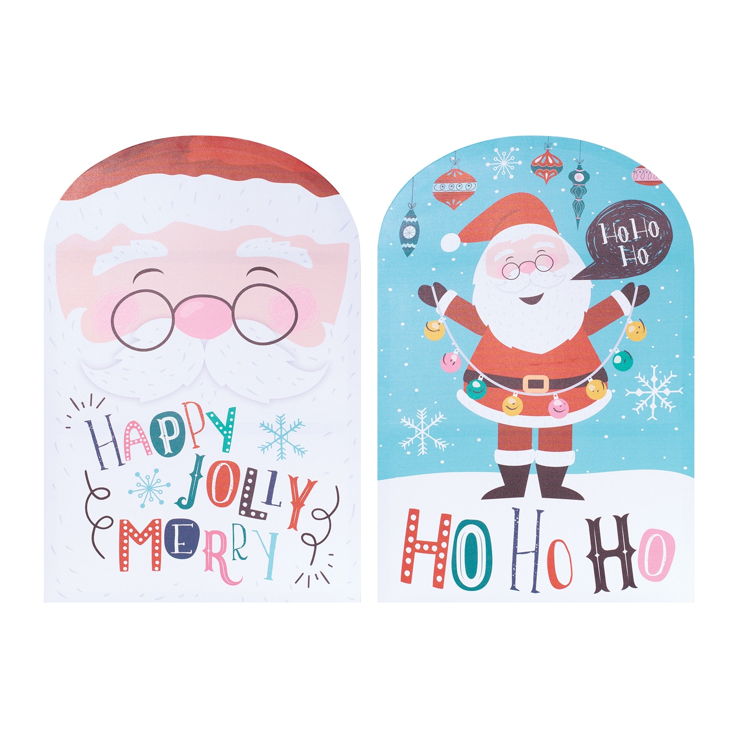 Whimsical Santa Christmas Wall Sign Set Of 2