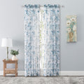 Whimsical Semi Sheer Floral Rod Pocket Curtain Panel 54 W X 63 L